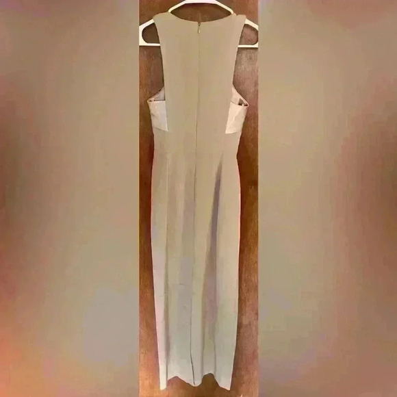 Tahari Maxi tan gold  formal Evening Dress - New with tags - Picture 3 of 8